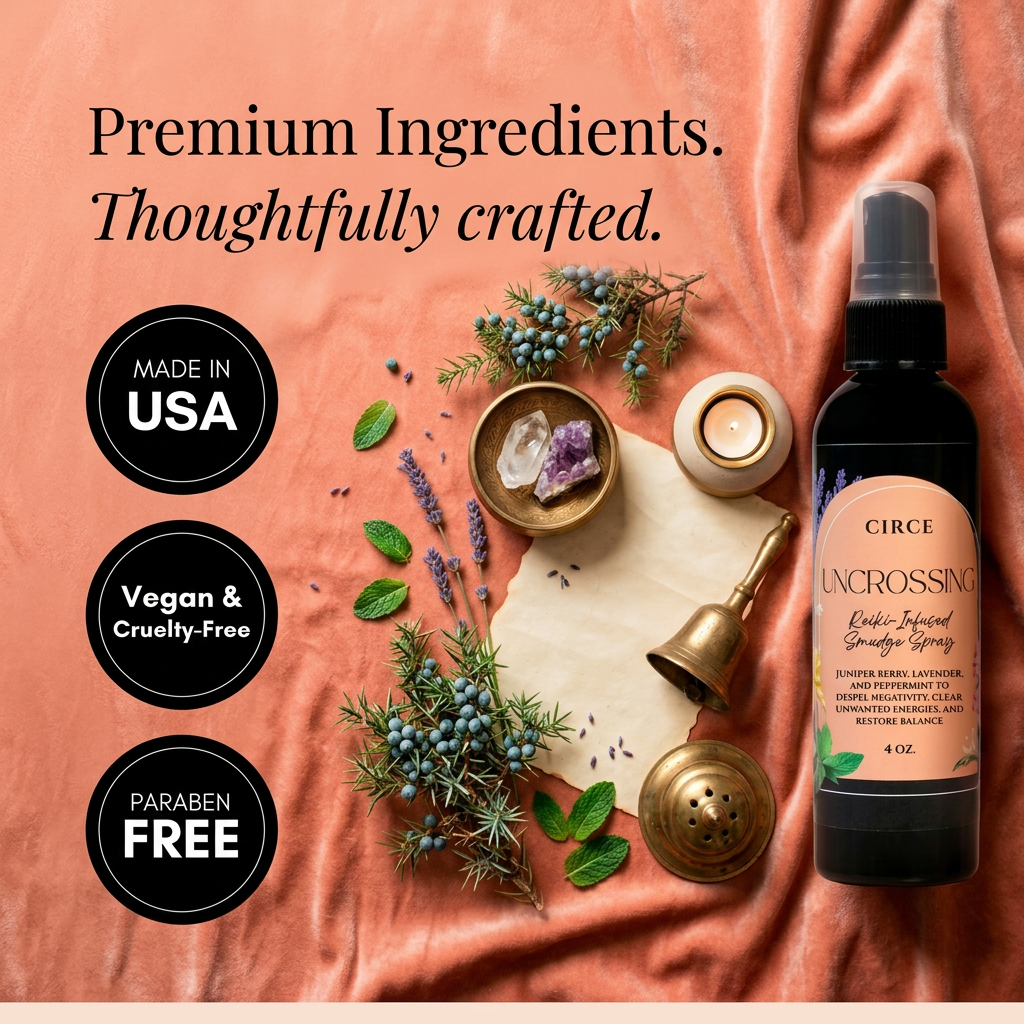 Uncrossing Smudge Spray – Energy Clearing & Spiritual Protection Mist | 4 oz | | Wiccan Center