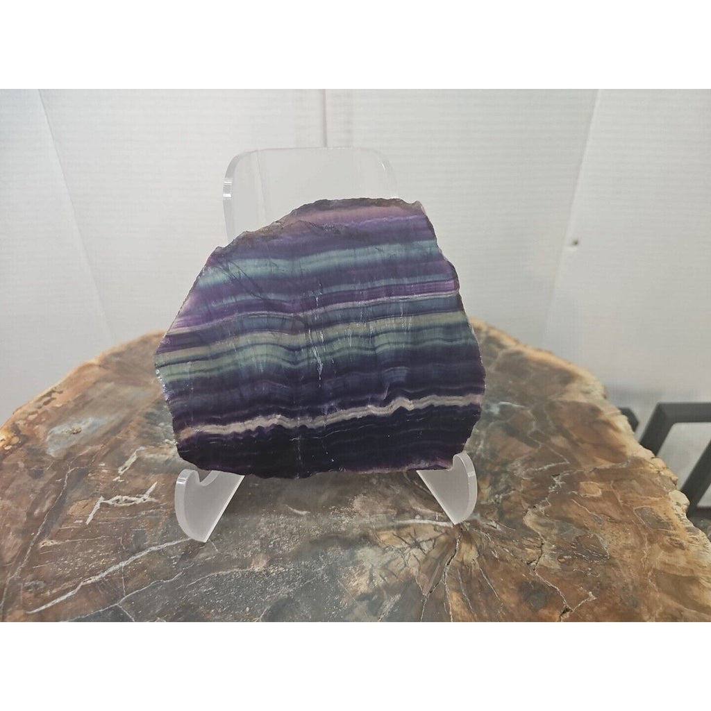 380G Natural beautiful Rainbow Fluorite Crystal flake original stone specimen | Mineral Specimens | Wiccan Center