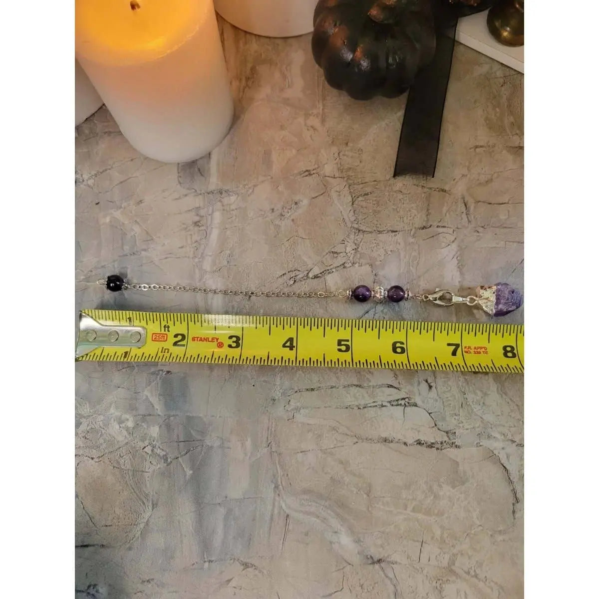 Natural Raw Rose Quartz, Amethyst Quartz Dowsing Pendulum | | Wiccan Center