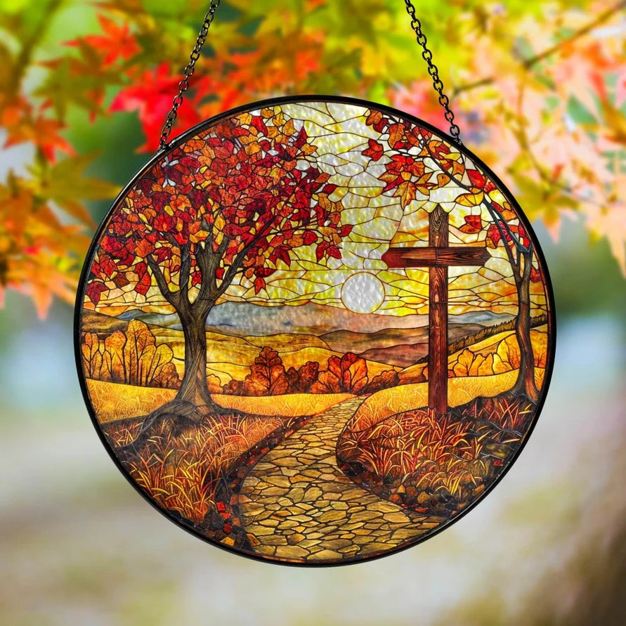 Autumn Cross Suncatcher | Gifts | Wiccan Center