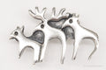 Vintage Moose Family Sterling Silver Brooch Pin | Jewelry > Brooches, Pins & Clips | Wiccan Center
