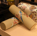 Traditional Chinese Jacquard Cylinder Bolster Pillow