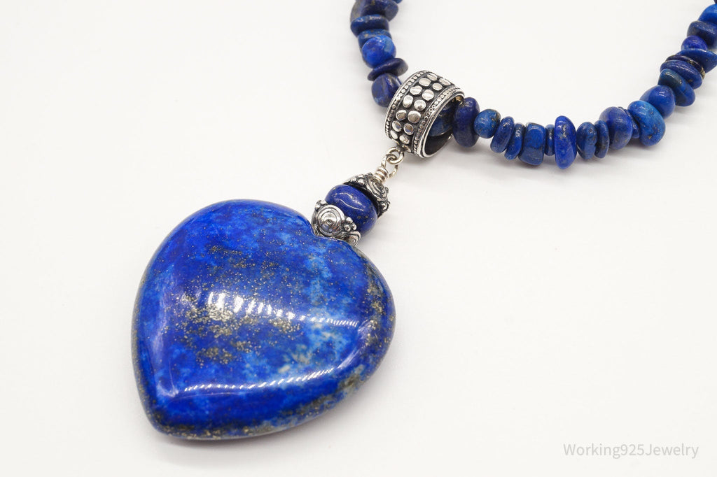 VTG Southwestern Desert Rose Trading Lapis Lazuli Bead Sterling Silver Necklace | Jewelry > Necklaces | Wiccan Center