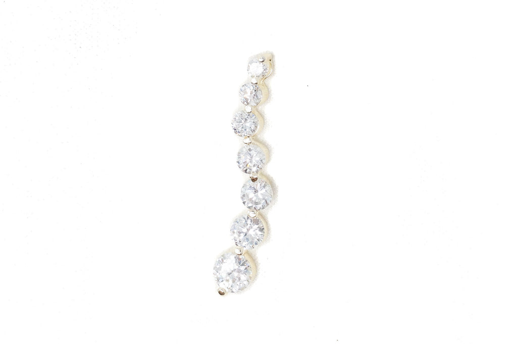 Vtg Gold Vermeil Cubic Zirconia Circles Bubbles Sterling Silver Necklace Pendant | Jewelry > Necklaces > Pendants | Wiccan Center