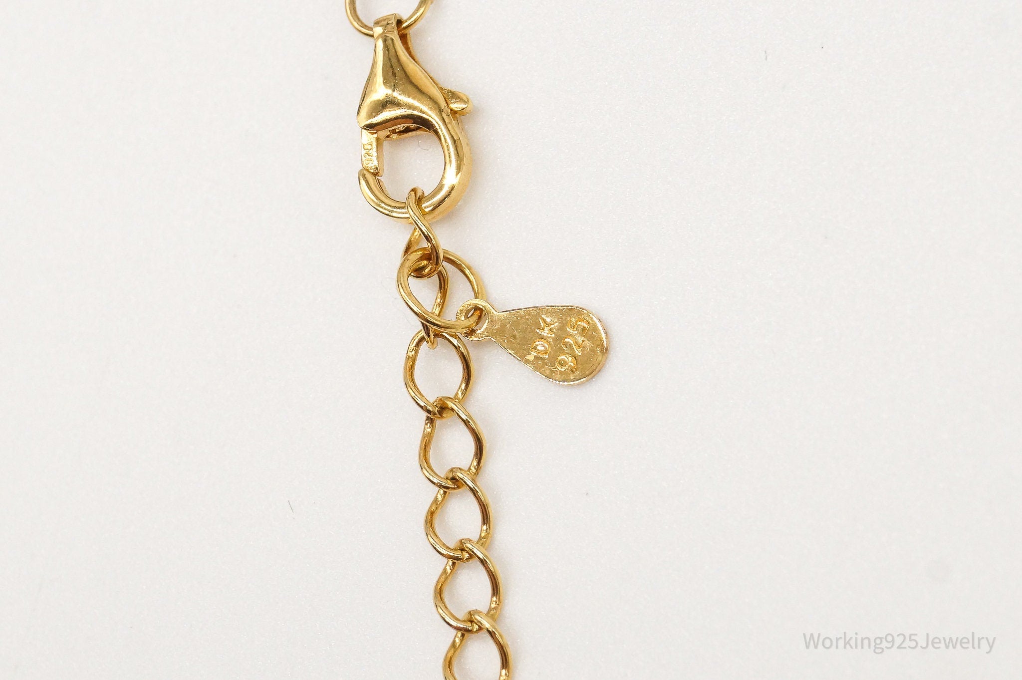 Vintage Gold Vermeil Cubic Zirconia Sterling Silver Necklace | Jewelry > Necklaces > Pendants | Wiccan Center