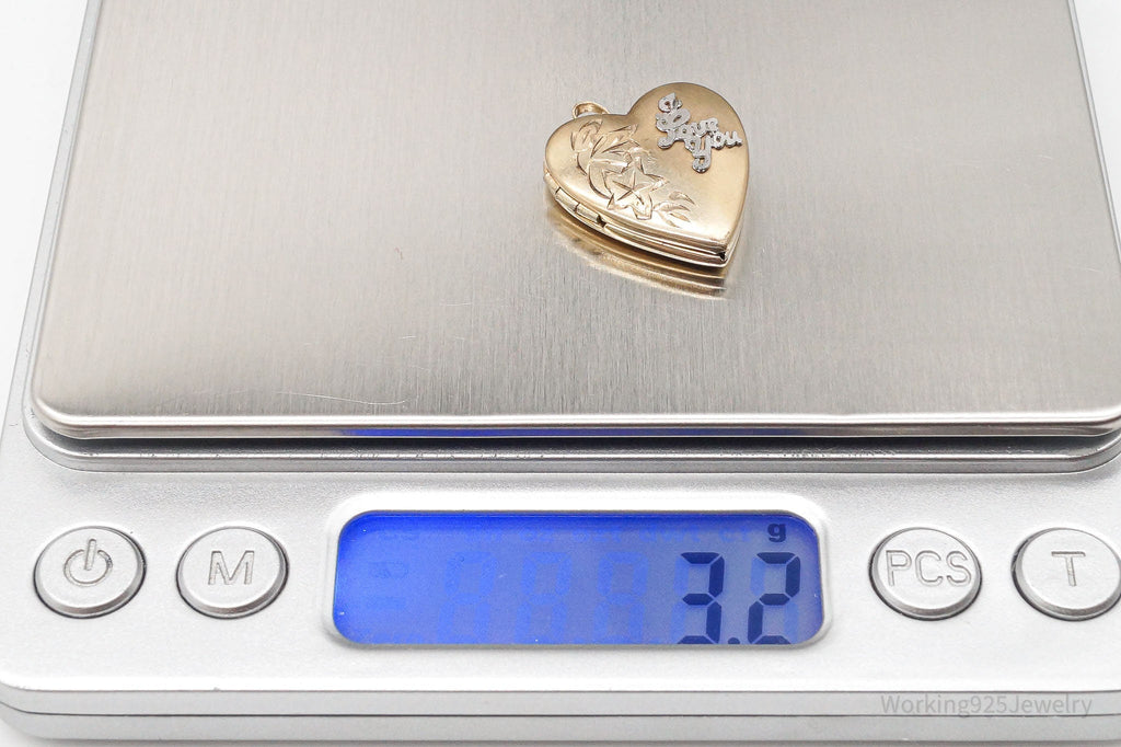Vintage 14K Gold Filled "I Love You" Heart Locket Pendant | Jewelry > Necklaces > Pendants | Wiccan Center