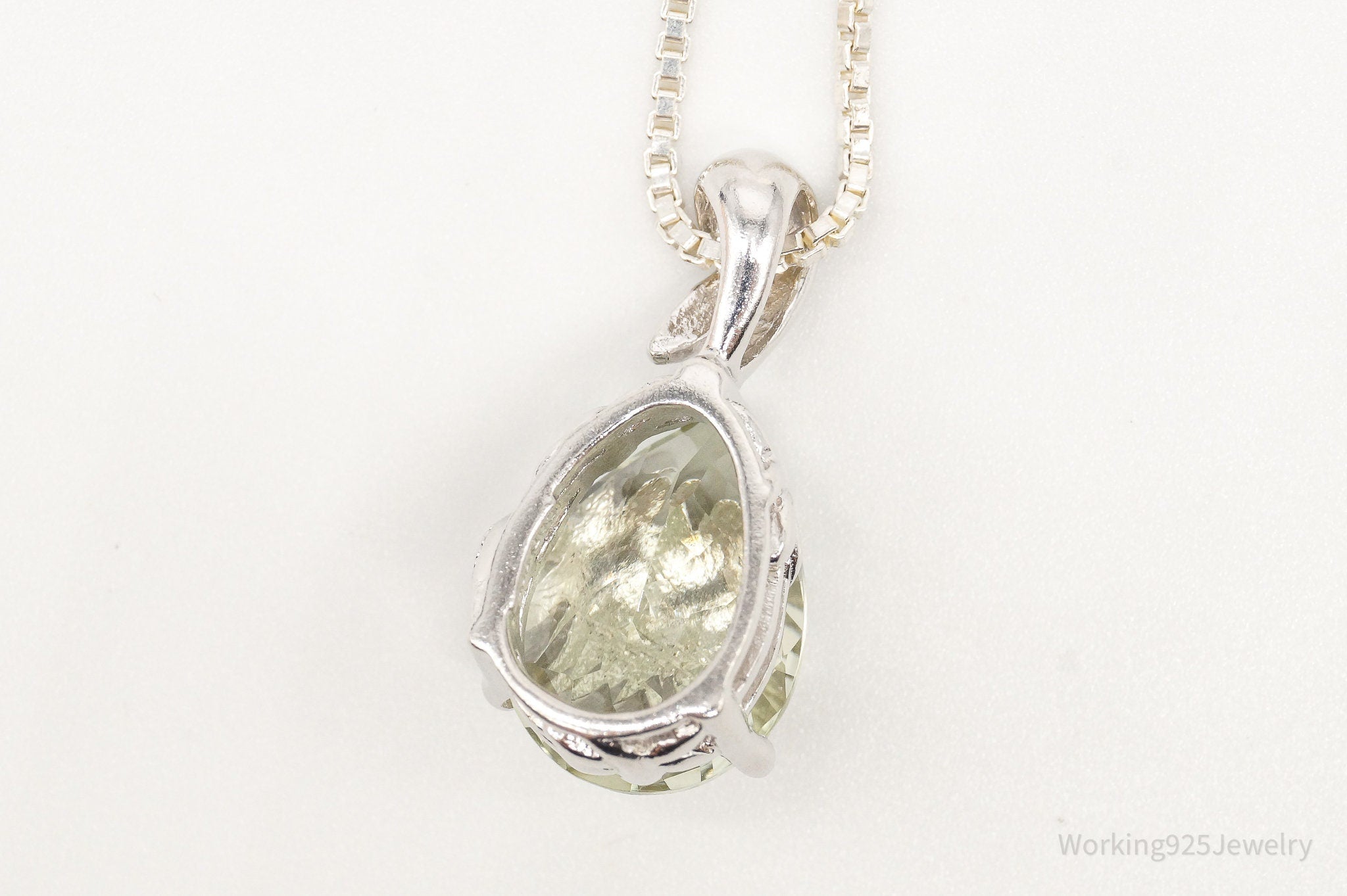Vintage Prasiolite Dragonflies Sterling Silver Necklace | Jewelry > Necklaces > Pendants | Wiccan Center