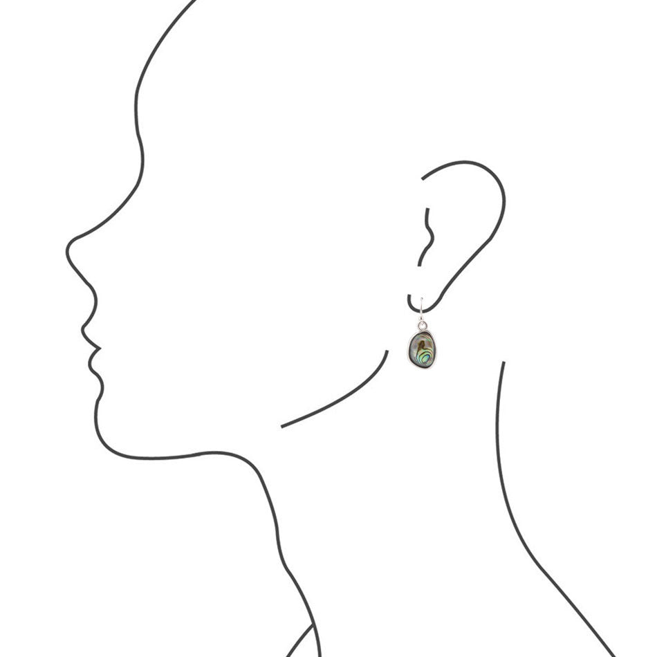 Blue Abalone and Sterling Silver Drop Earrings | Earrings | Wiccan Center
