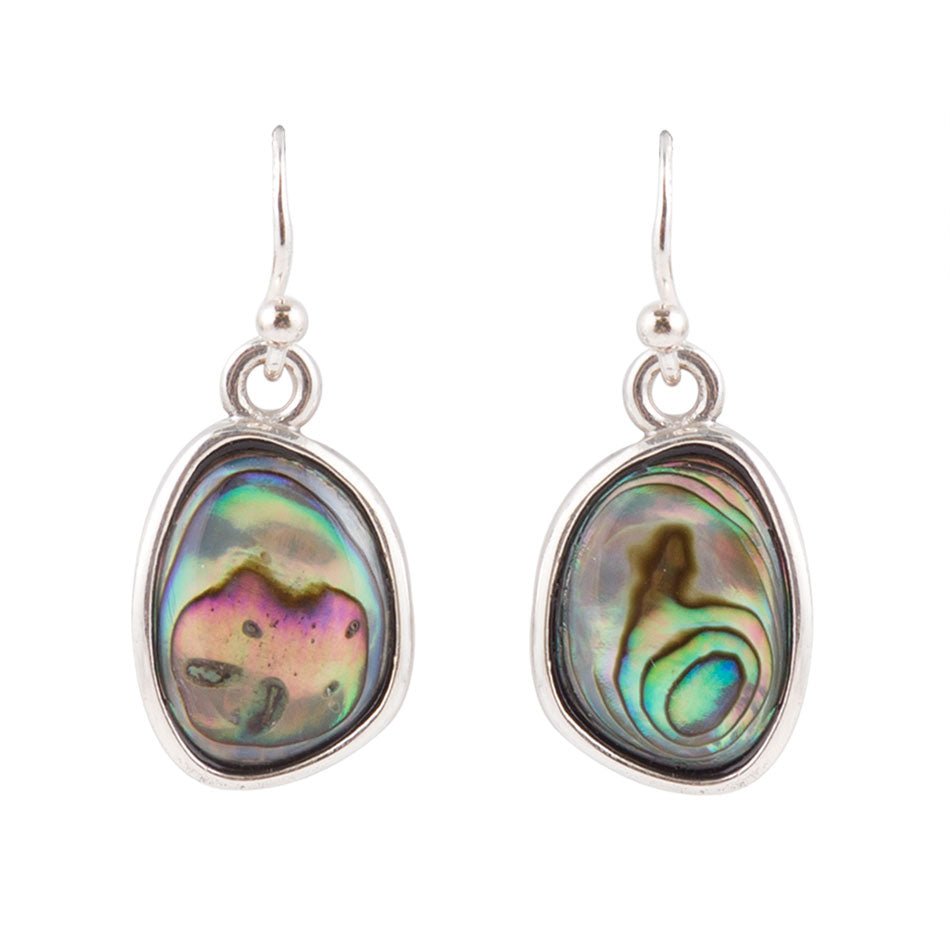 Blue Abalone and Sterling Silver Drop Earrings | Earrings | Wiccan Center