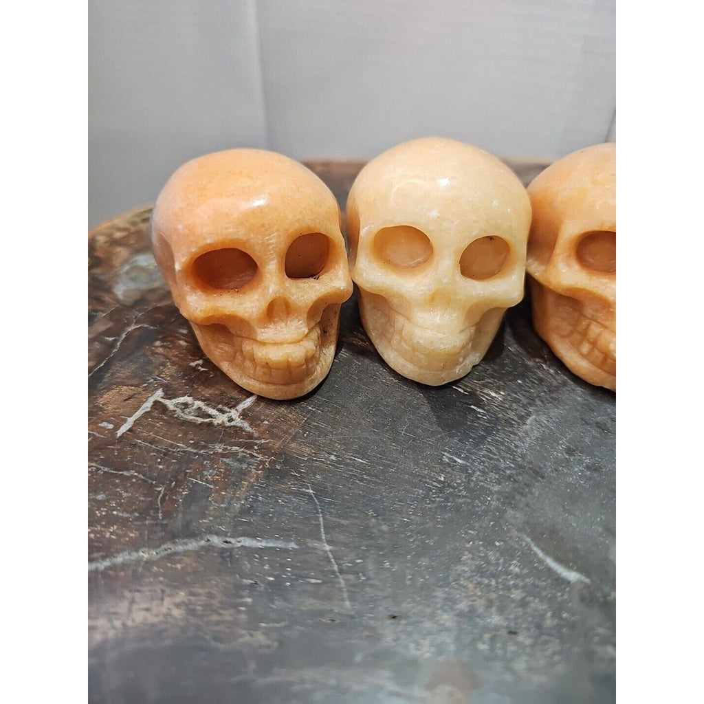 Natural Sunstone Quartz Crystal Skull Carving — Brazil | CrystalCloud Company | Crystal Carvings & Skulls | Wiccan Center