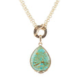 Abby Blue Turquoise and Golden Bronze Pendant Necklace | Necklaces | Wiccan Center