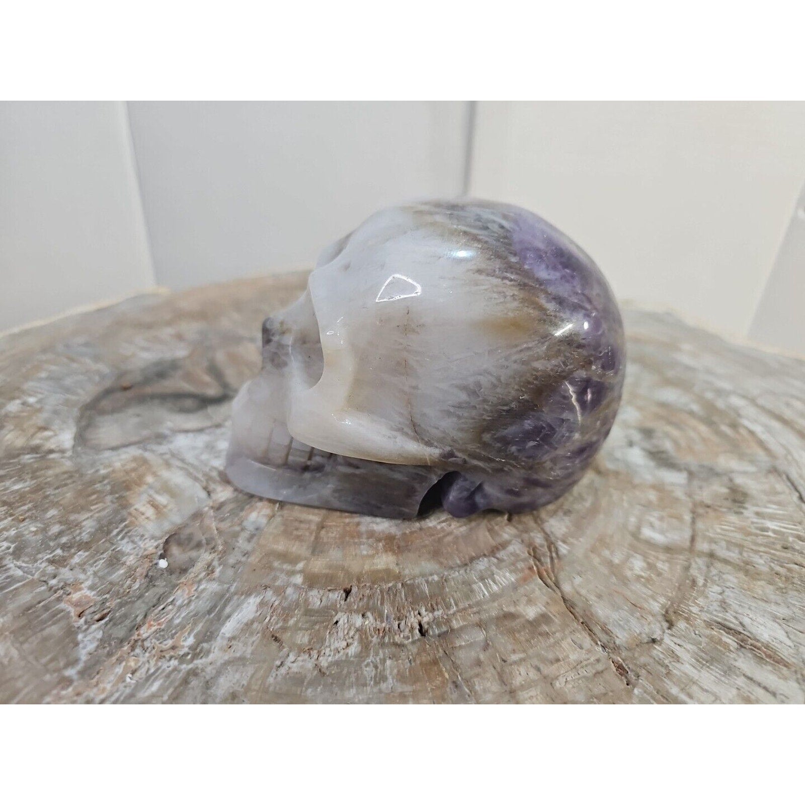 2.2 lb Natural Amethyst Hand-Carved Crystal Skull — Spiritual Collector Piece | CrystalCloud Company