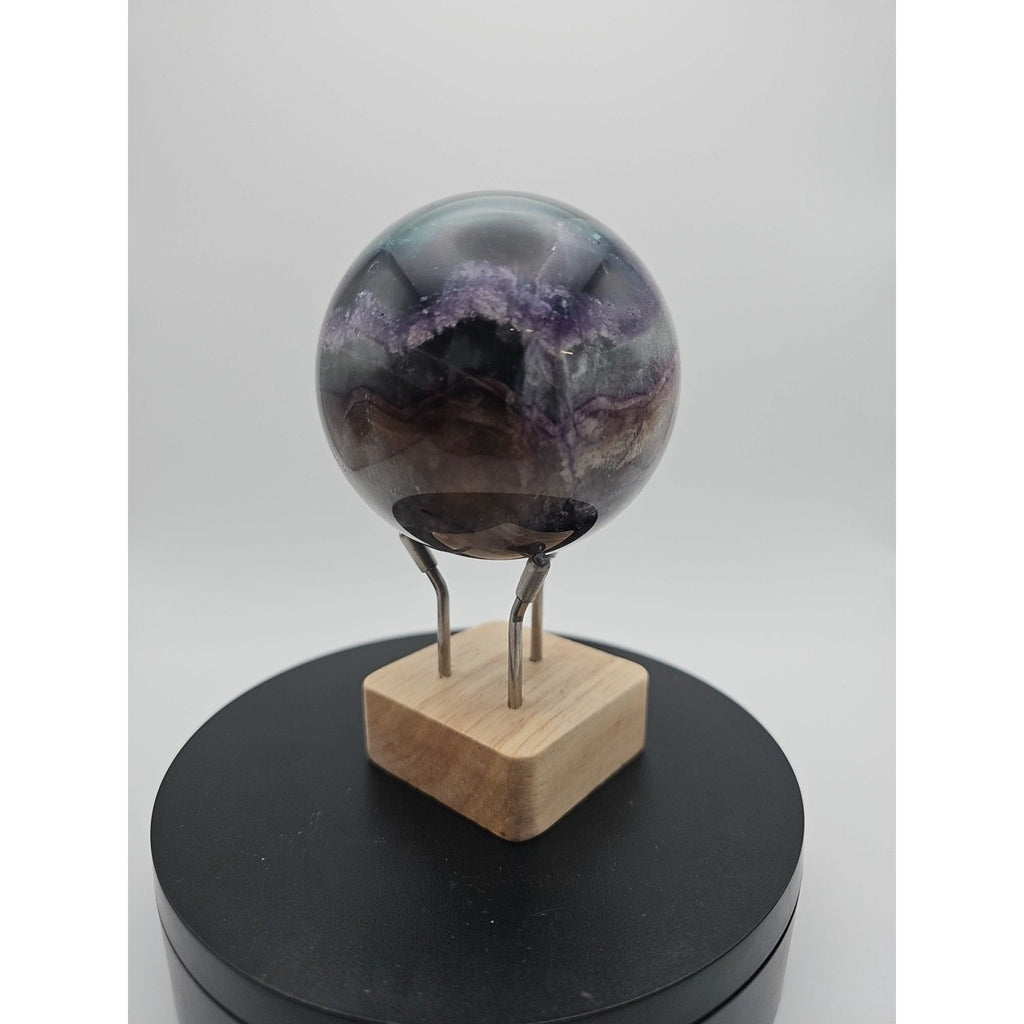 1.5LB Natural Colorful Fluorite Ball Quartz Crystal Energy Sphere crystal | Crystal Spheres & Eggs | Wiccan Center