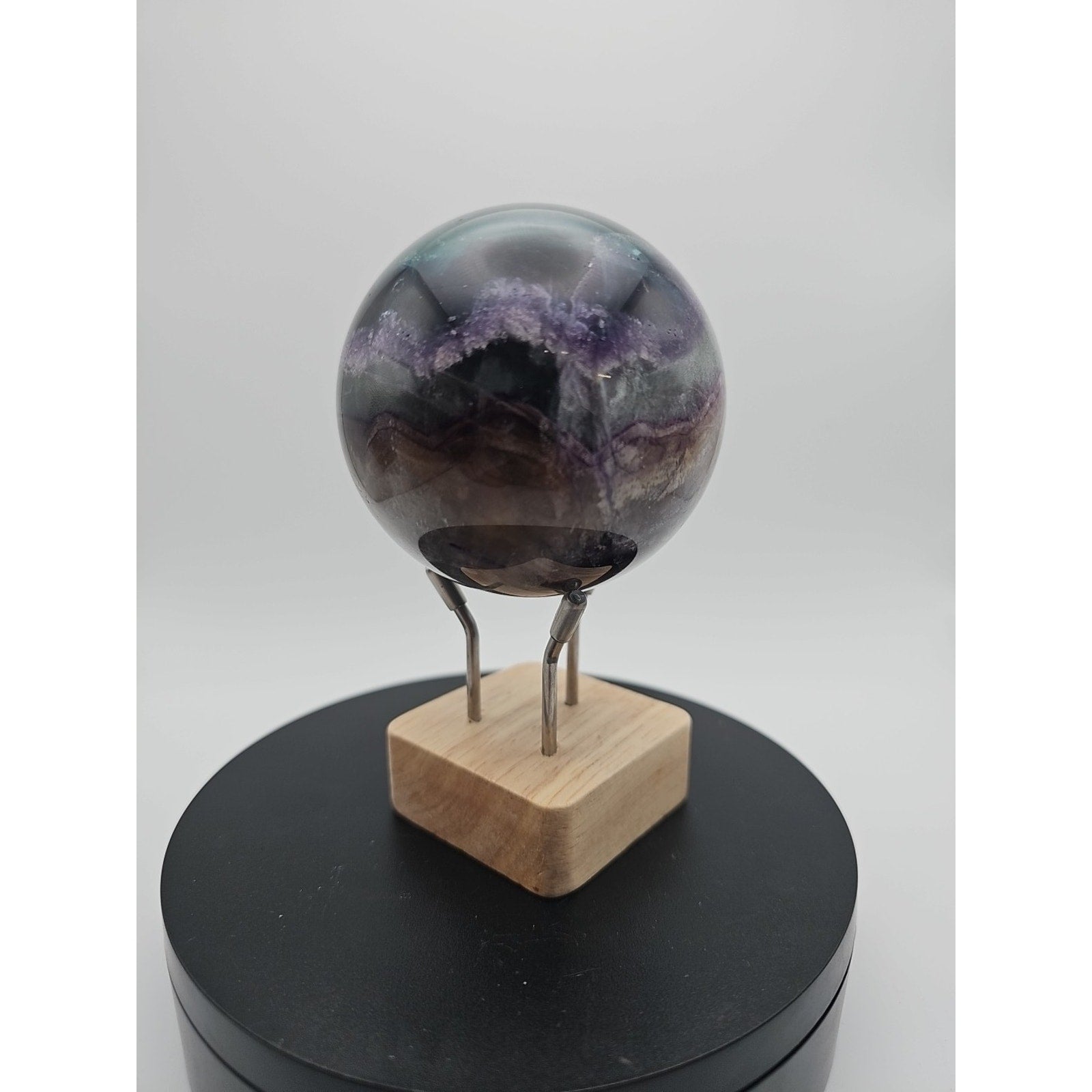 1.5LB Natural Colorful Fluorite Ball Quartz Crystal Energy Sphere crystal | Crystal Spheres & Eggs | Wiccan Center
