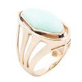 Abstract Green Chrysoprase and Golden Ring | Rings | Wiccan Center