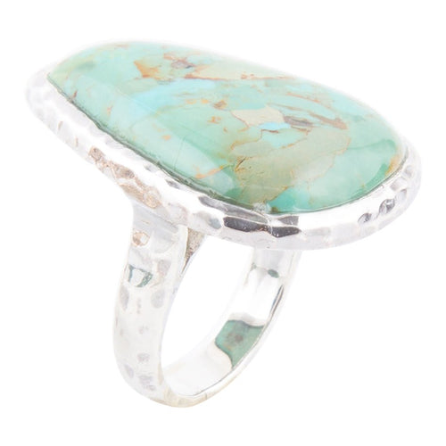 Abstract Blue Turquoise and Sterling Silver Ring | Rings | Wiccan Center