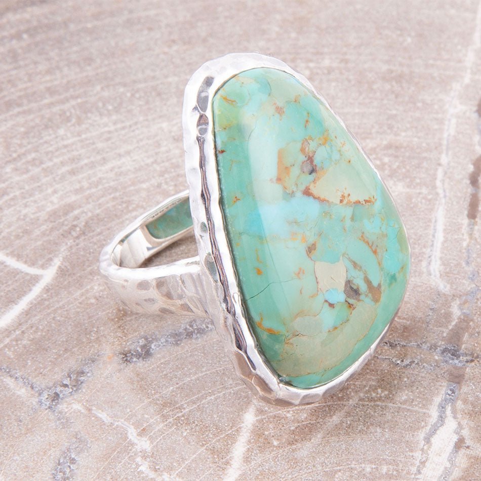 Abstract Blue Turquoise and Sterling Silver Ring | Rings | Wiccan Center