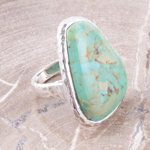 Abstract Blue Turquoise and Sterling Silver Ring | Rings | Wiccan Center