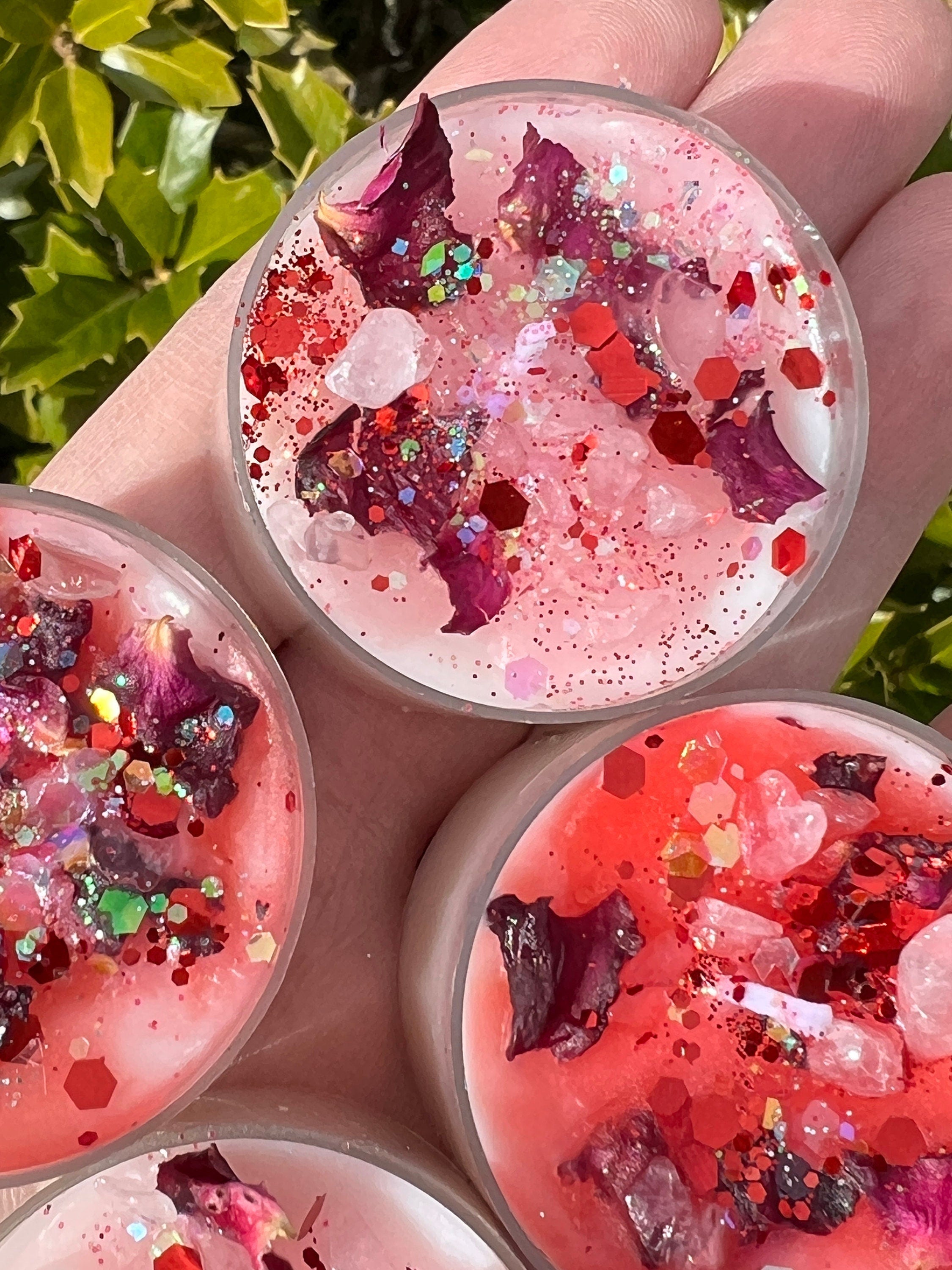 Aphrodite Love Spell Tea Lights: Rose Quartz Vegan Altar Candles | | Wiccan Center