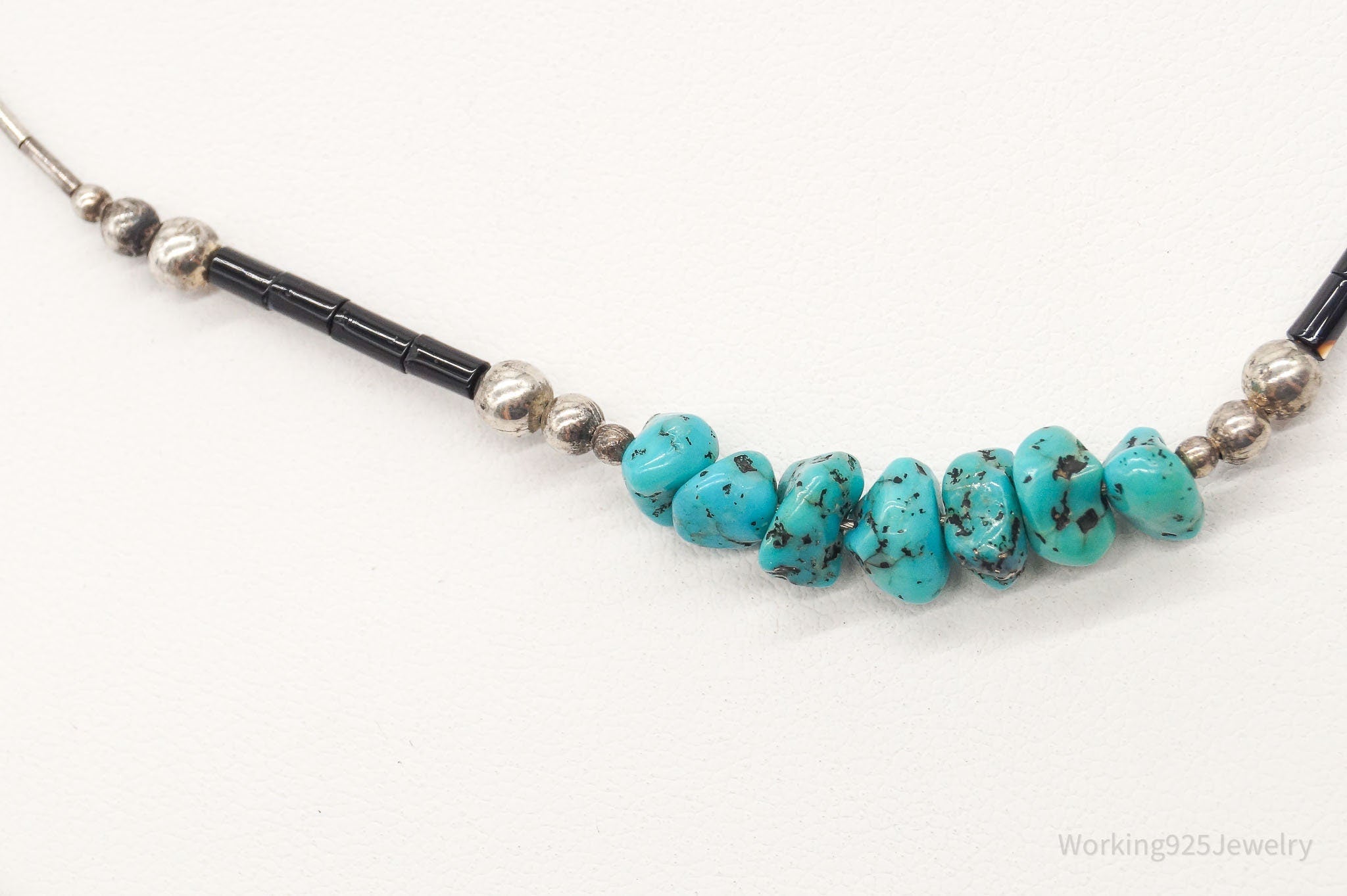 Vintage Native American Multi Gemstone Bead Silver Necklace | Jewelry > Necklaces | Wiccan Center