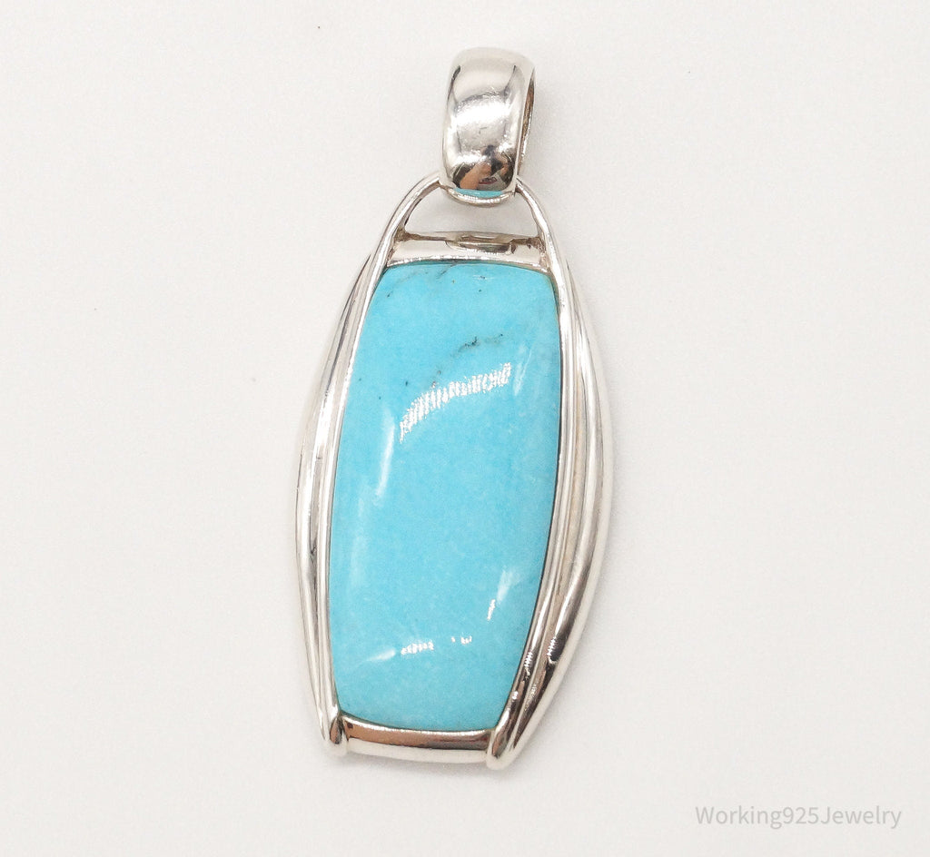Large Designer SX Turquoise Sterling Silver Pendant | Jewelry > Necklaces > Pendants | Wiccan Center