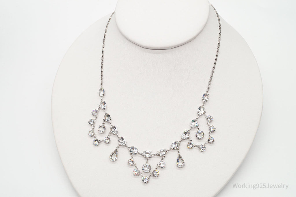 Antique Crystal Sterling Silver Necklace 16" | Jewelry > Necklaces > Pendants | Wiccan Center