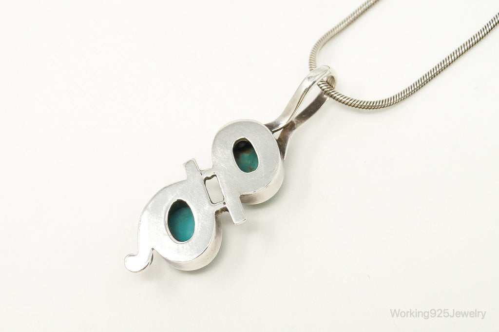 VTG Native American JS Turquoise Sterling Silver Necklace | Jewelry > Necklaces > Pendants | Wiccan Center