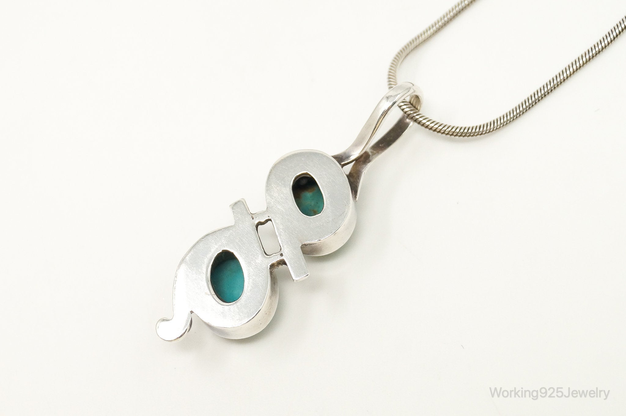 VTG Native American JS Turquoise Sterling Silver Necklace | Jewelry > Necklaces > Pendants | Wiccan Center