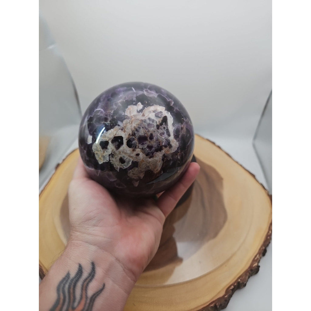 5.6LB Natural Dream Amethyst Sphere Quartz Crystal Ball | Crystal Spheres & Eggs | Wiccan Center