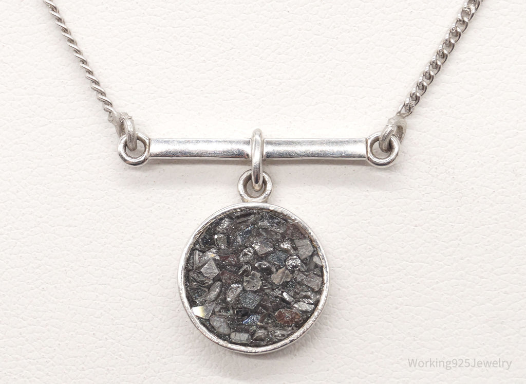 Vintage Druzy Quartz Modernist Sterling Silver Chain Necklace | Jewelry > Necklaces > Pendants | Wiccan Center