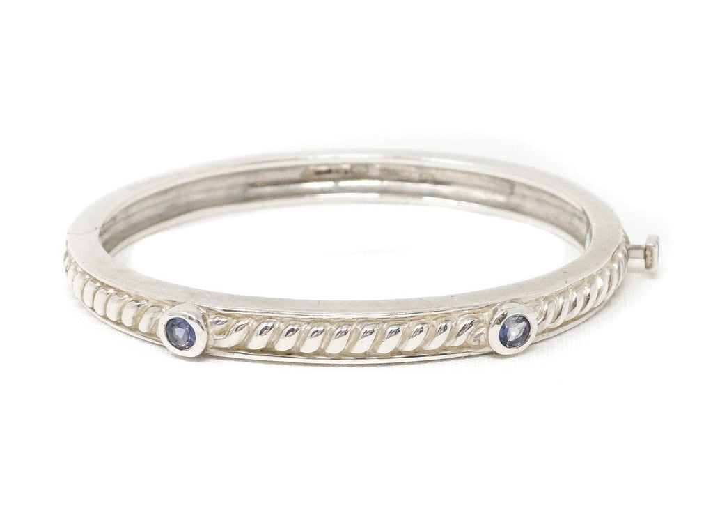 Vintage Designer Judith Ripka Amethyst Cable Sterling Silver Bracelet | Jewelry > Bracelets | Wiccan Center