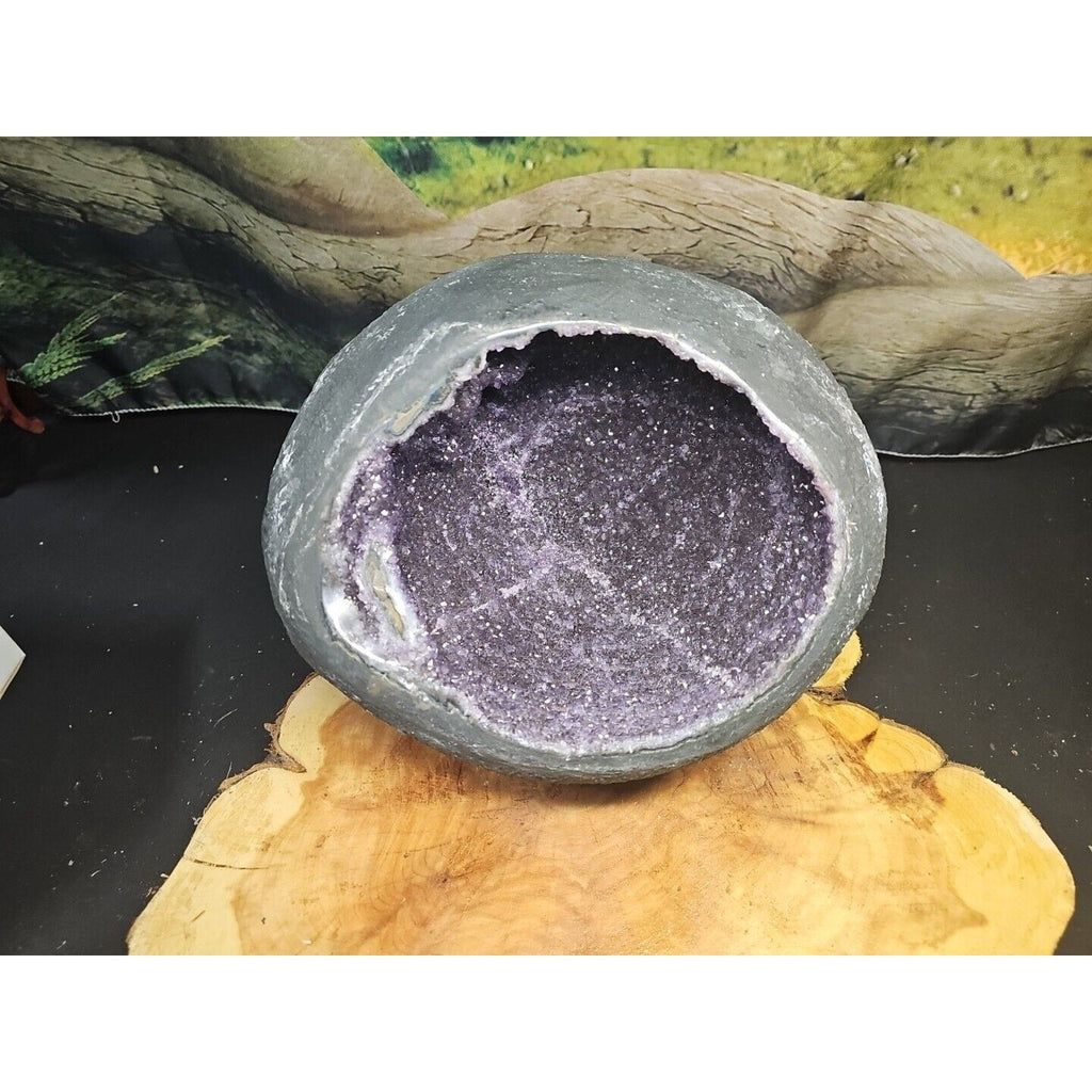 Raw Amethyst Money Bag Geode — 16.8 lbs, Abundance & Reiki Energy Crystal | CrystalCloud Company | Geodes & Clusters | Wiccan Center