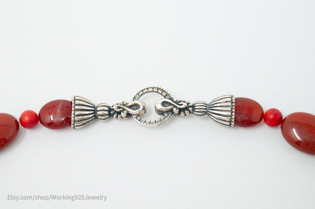 Designer Carolyn Pollack Relios Carnelian Red Jasper Sterling Silver Necklace | Jewelry > Necklaces | Wiccan Center