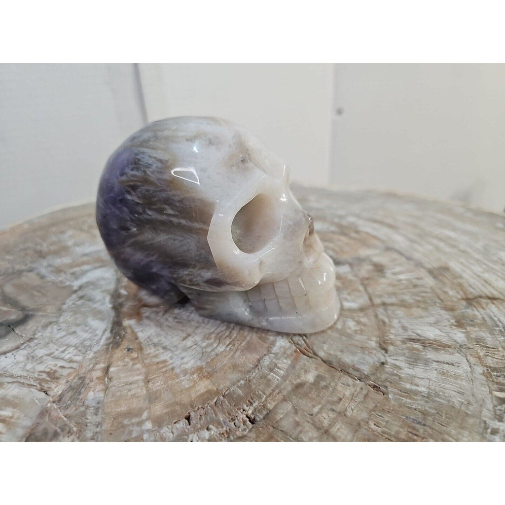 2.2 lb Natural Amethyst Hand-Carved Crystal Skull — Spiritual Collector Piece | CrystalCloud Company