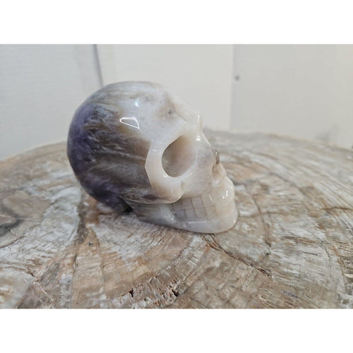 2.2 lb Natural Amethyst Hand-Carved Crystal Skull — Spiritual Collector Piece | CrystalCloud Company | Crystal Carvings & Skulls | Wiccan Center