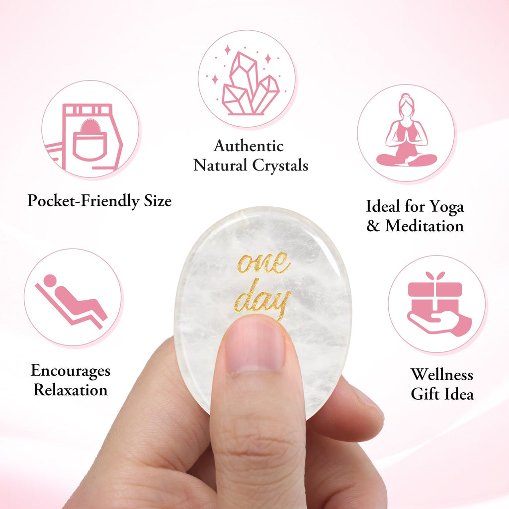 One Day at a Time Pocket Crystal Stone | Crystal Stone | Wiccan Center