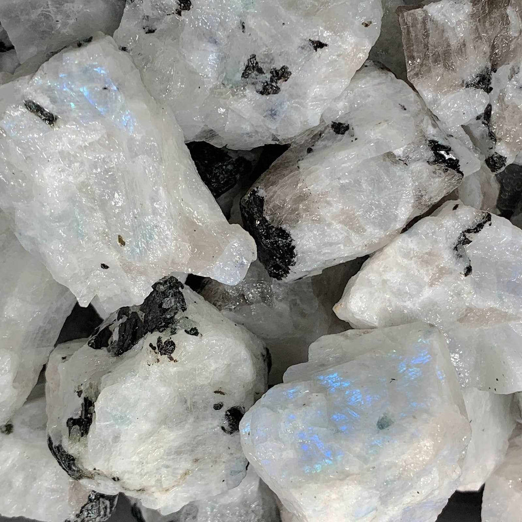 Rough Rainbow Moonstone – A+ Grade Raw Stone from India | Rough Stones | Wiccan Center