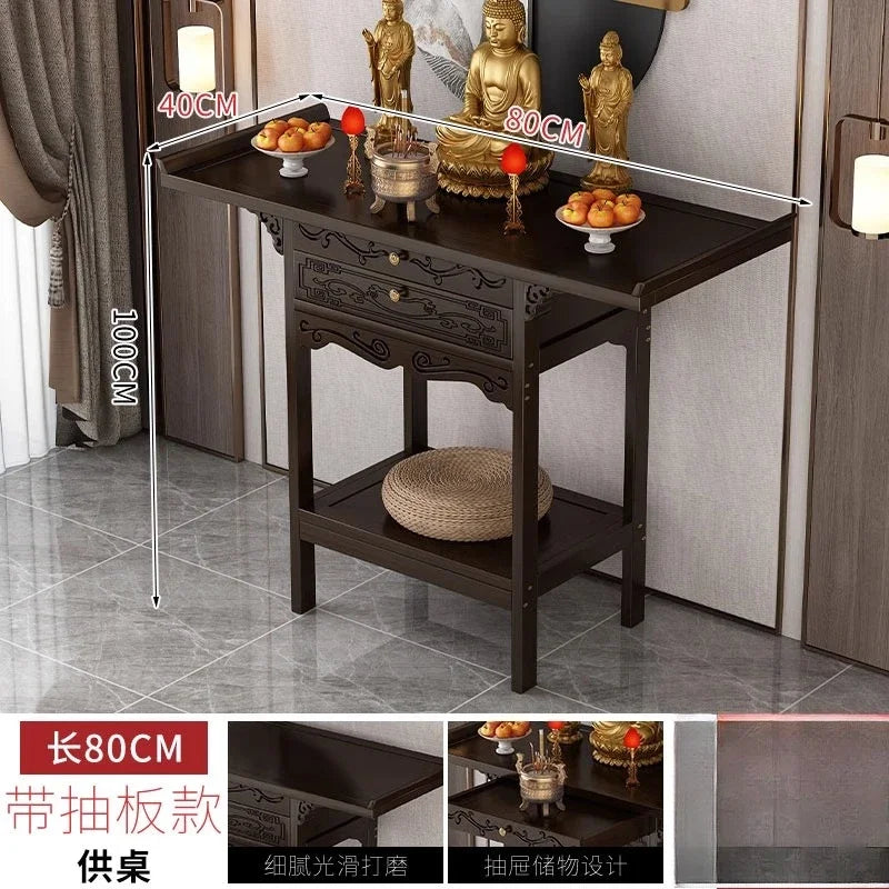 Standing Cabinet Altar – Buddha Table & Home Incense Offering Stand