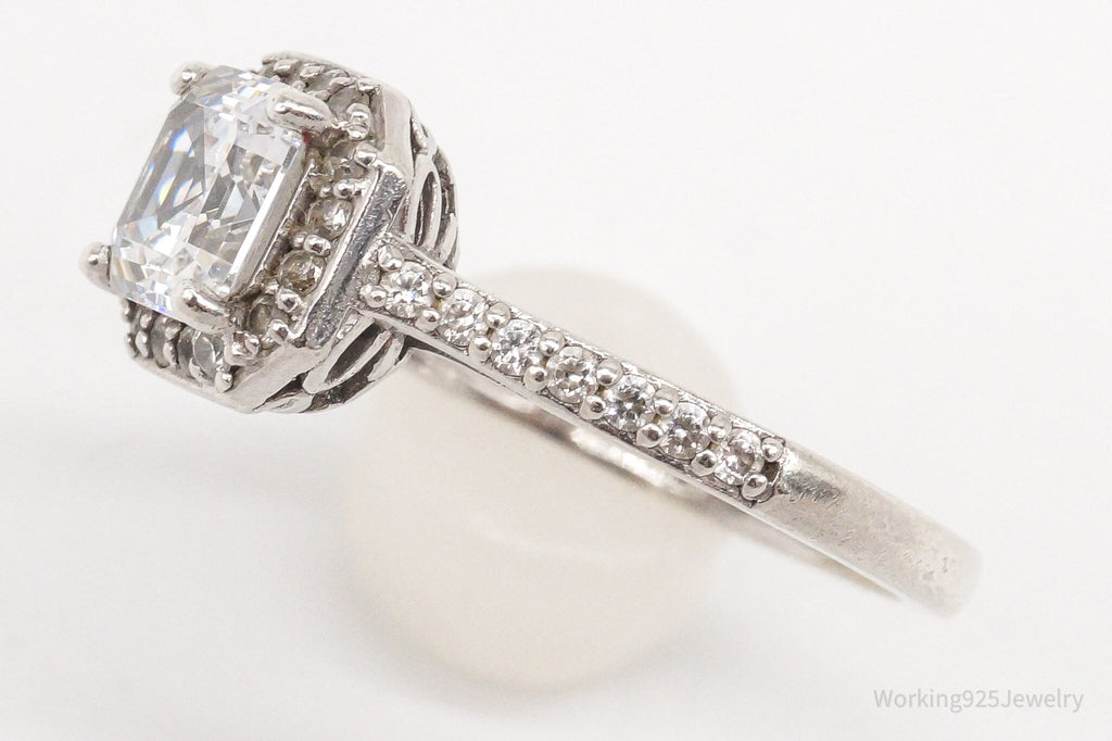 Vintage Cubic Zirconia Sterling Silver Ring Size 9 | Jewelry > Rings | Wiccan Center