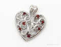 Vintage Designer CID Garnet Heart Sterling Silver Pendant | Jewelry > Necklaces > Pendants | Wiccan Center