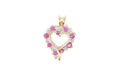 Vintage Ruby Heart Cubic Zirconia Gold Vermeil Sterling Silver Necklace Pendant | Jewelry > Necklaces > Pendants | Wiccan Center