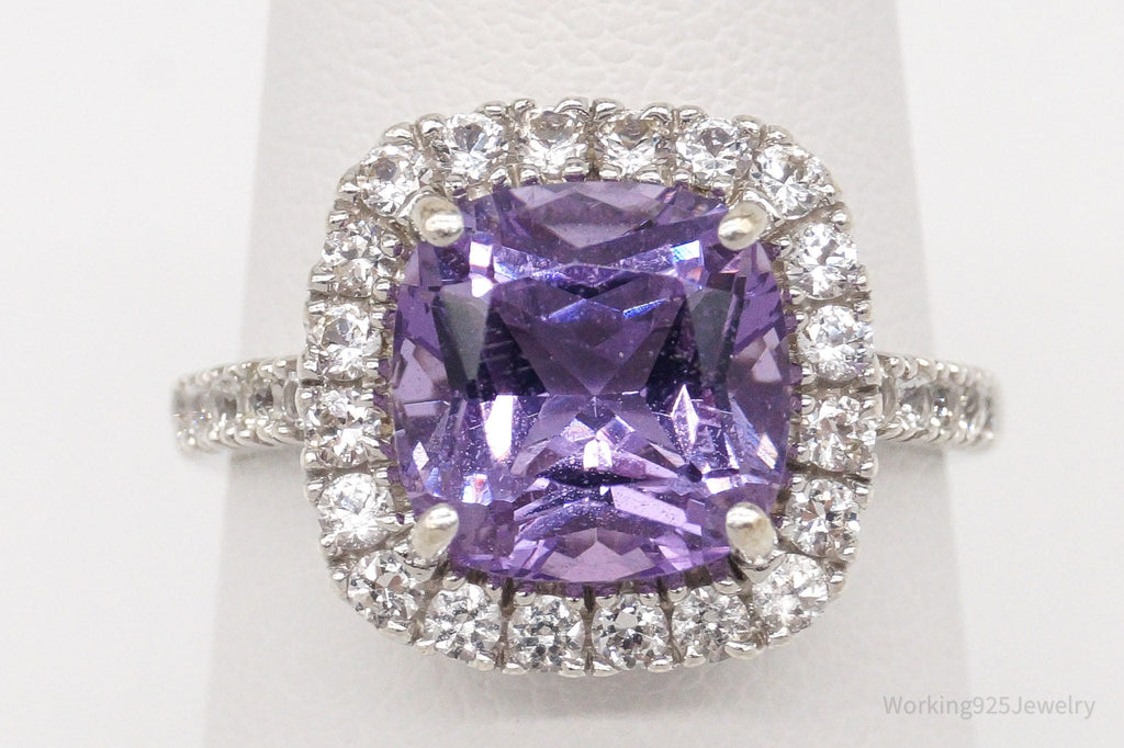 Vintage Amethyst Cubic Zirconia Sterling Silver Ring - Size 6.75 | Jewelry > Rings | Wiccan Center