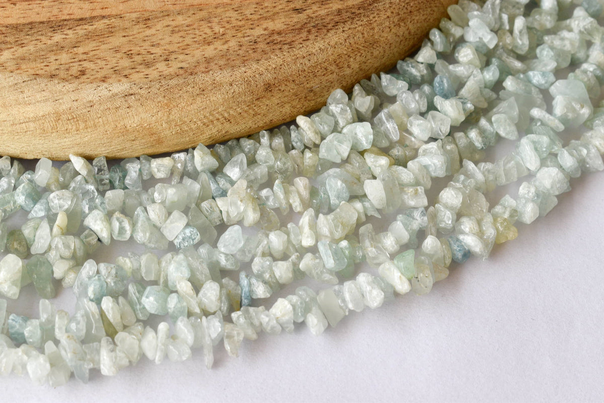 Uncut Raw Amazonite Crystal Chip Beads for Necklace (Alignment Of Chakra and Trust) | | Wiccan Center