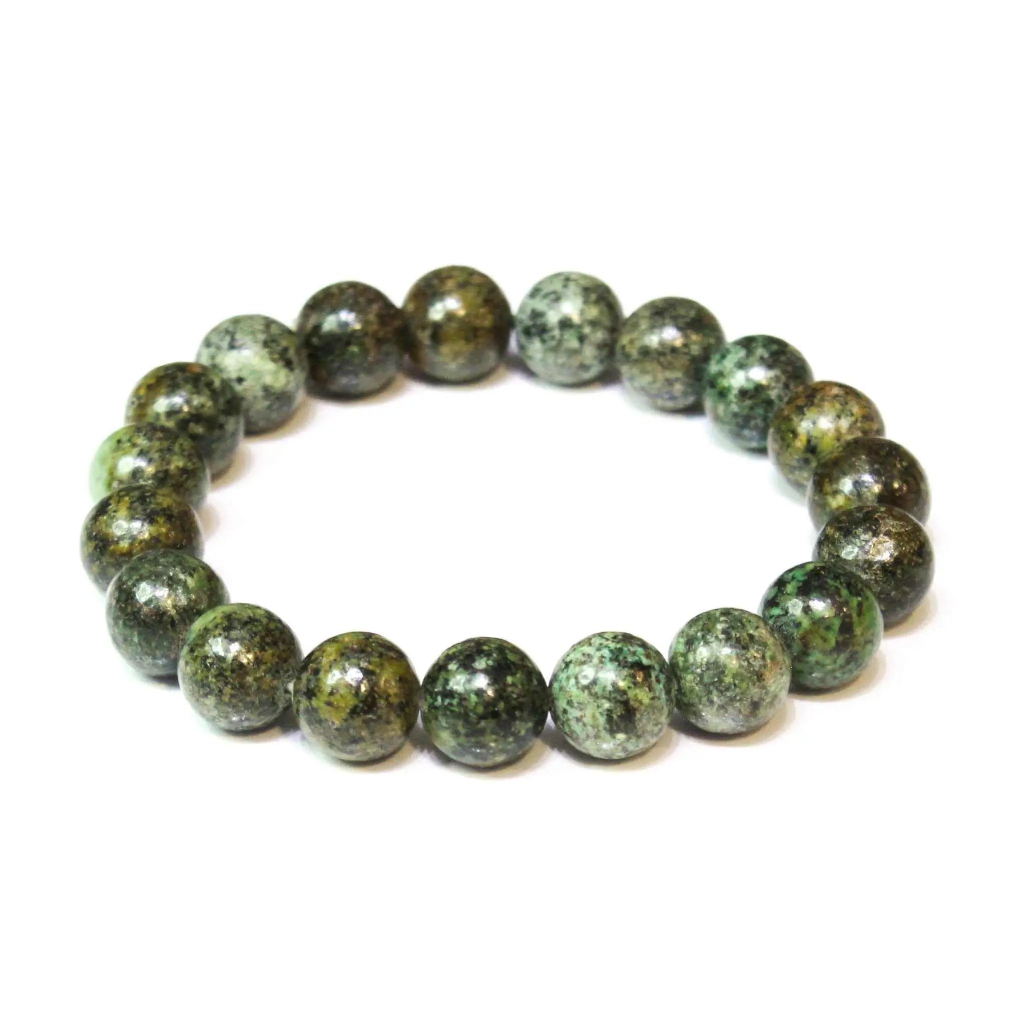 African Turquoise Round Bead Bracelet - Evolutionary Growth | Bracelets | Wiccan Center