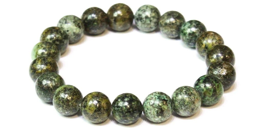 African Turquoise Round Bead Bracelet - Evolutionary Growth | Bracelets | Wiccan Center
