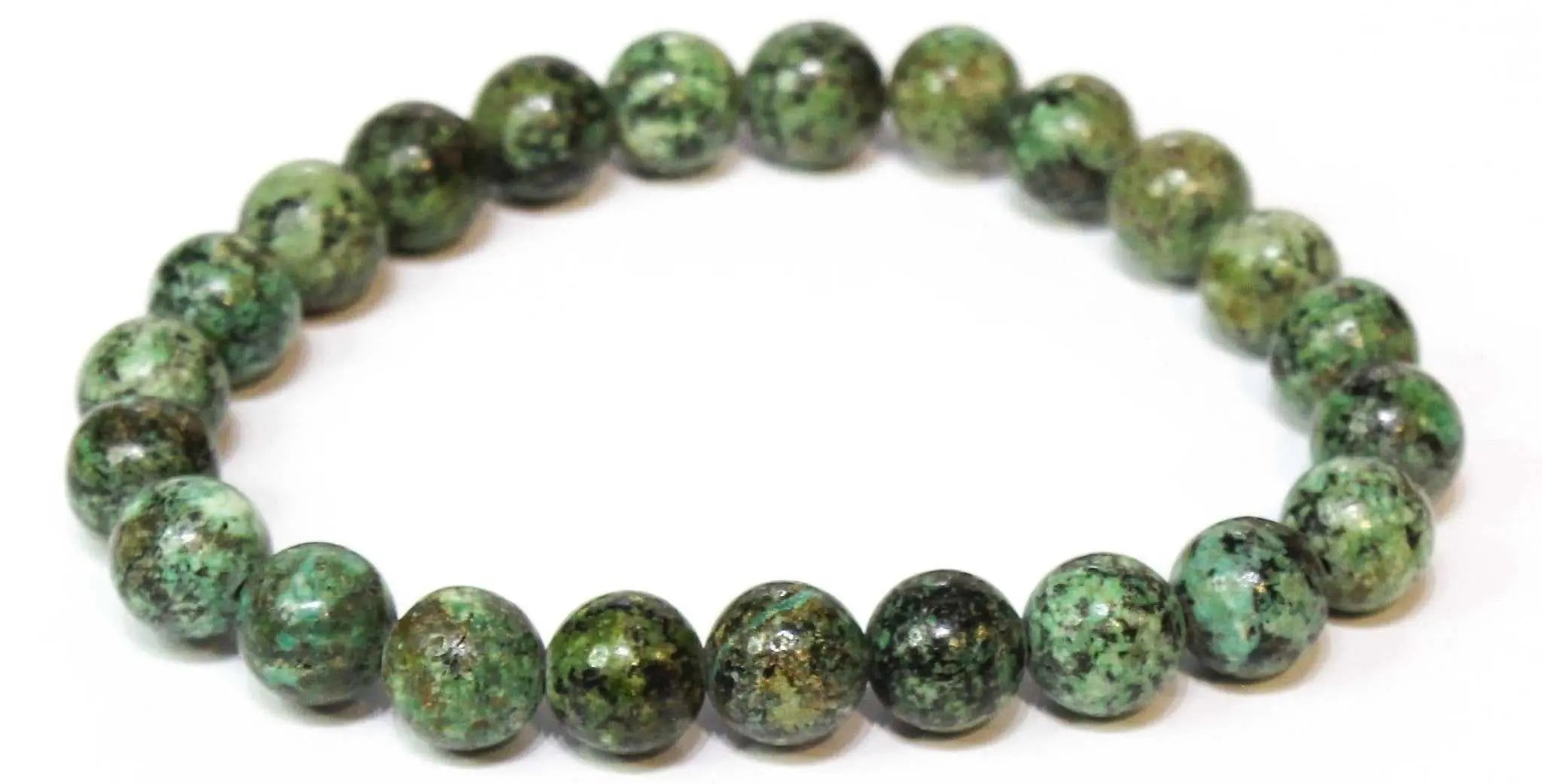 African Turquoise Round Bead Bracelet - Evolutionary Growth | Bracelets | Wiccan Center