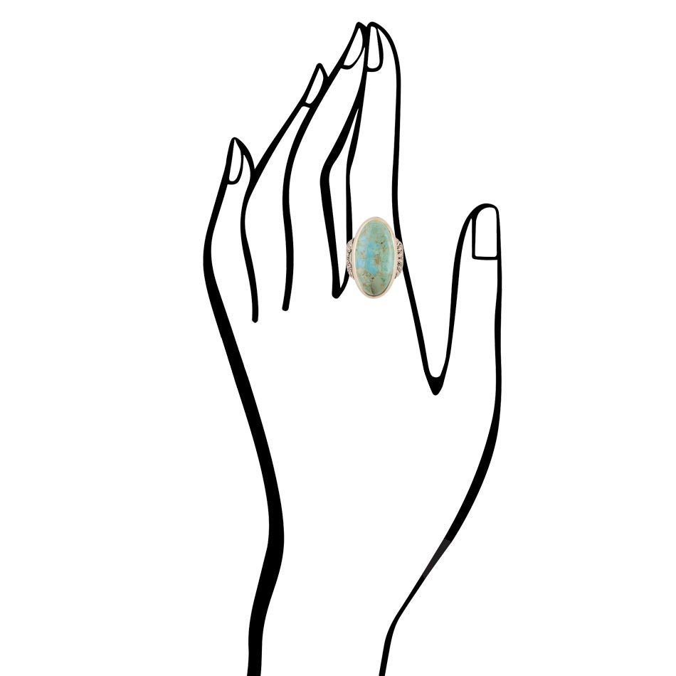 Agave Genuine Turquoise Ring | Rings | Wiccan Center