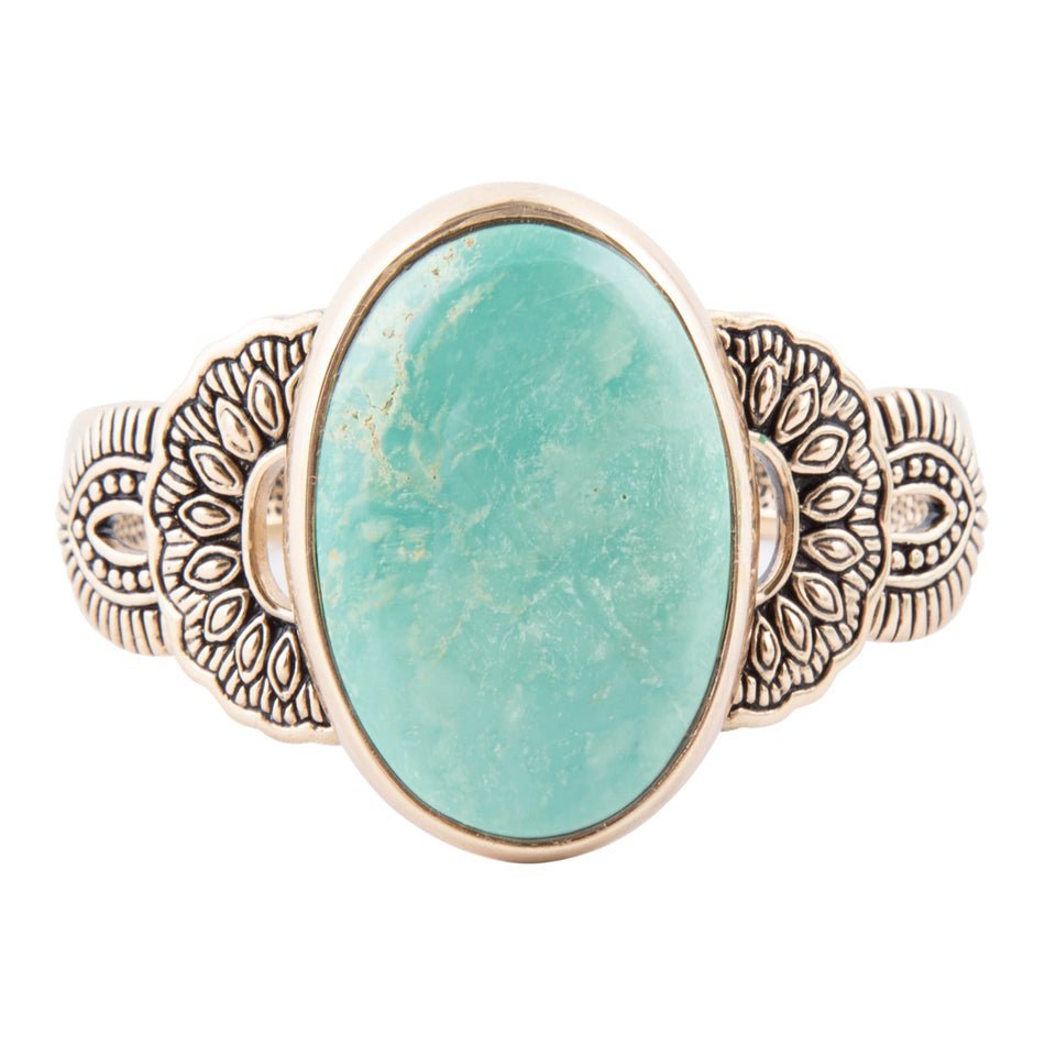 Agave Turquoise and Bronze Statement Cuff Bracelet | Bracelets | Wiccan Center