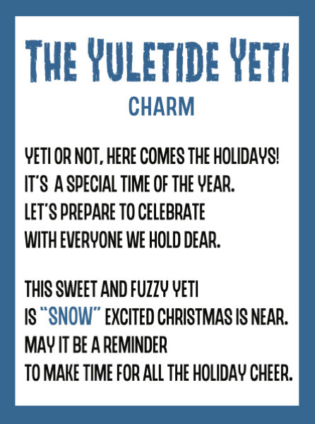 The Yuletide Yeti Charm | Gift Shoppe >> Jewelry >> Charms and Worry Stones | Wiccan Center
