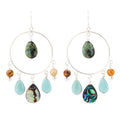 Ajo Abalone Sterling Silver Circle Earrings | Earrings | Wiccan Center